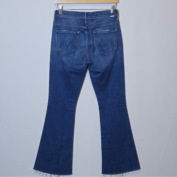 MOTHER The Weekender Fray Jean In Gold Rush Sz 28 Floral Embroidered Boho Flare - Picture 9 of 9